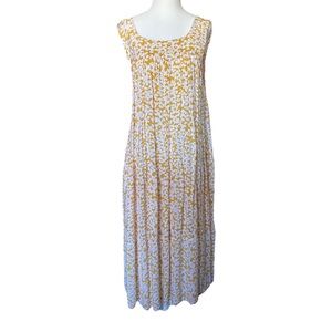 Posh Pua Yellow And White Floral Maxi Dress Size M